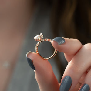 The Lindsey Set With A 1 Carat Radiant Lab Diamond