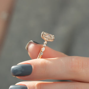 The Lindsey Set With A 1 Carat Radiant Lab Diamond