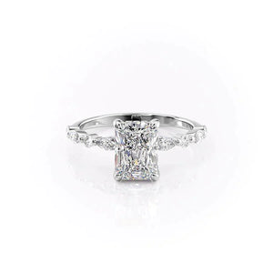 The Lindsey Set With A 1.5 Carat Radiant Lab Diamond
