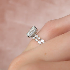 The Lindsey Set With A 3 Carat Radiant Lab Diamond