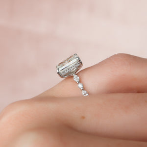The Lindsey Set With A 3 Carat Radiant Lab Diamond