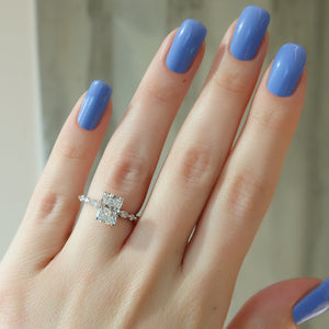 The Lindsey Set With A 3 Carat Radiant Lab Diamond
