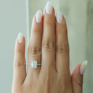 The Lindsey Set With A 3 Carat Radiant Lab Diamond