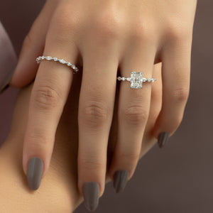The Lindsey Set With A 3 Carat Radiant Lab Diamond