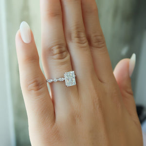 The Lindsey Set With A 3 Carat Radiant Lab Diamond