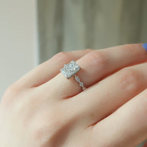 The Lindsey Set With A 3 Carat Radiant Lab Diamond