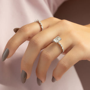 The Lindsey Set With A 3 Carat Radiant Lab Diamond