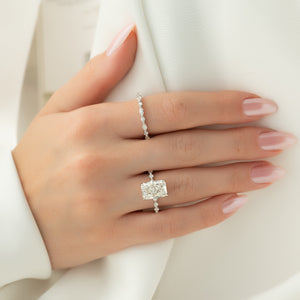The Lindsey Set With A 3 Carat Radiant Lab Diamond