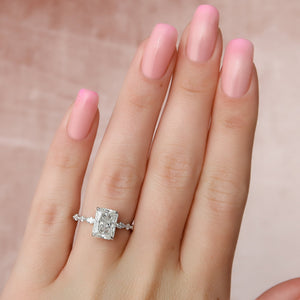 The Lindsey Set With A 3 Carat Radiant Lab Diamond