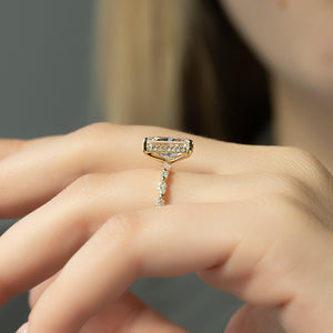 The Lindsey Set With A 2.5 Carat Radiant Lab Diamond