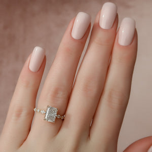 The Lindsey Set With A 2.5 Carat Radiant Lab Diamond