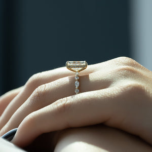The Lindsey Set With A 2.5 Carat Radiant Lab Diamond
