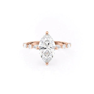 The Lindsey Set With A 1 Carat Marquise Lab Diamond