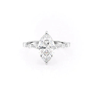 The Lindsey Set With A 1 Carat Marquise Lab Diamond