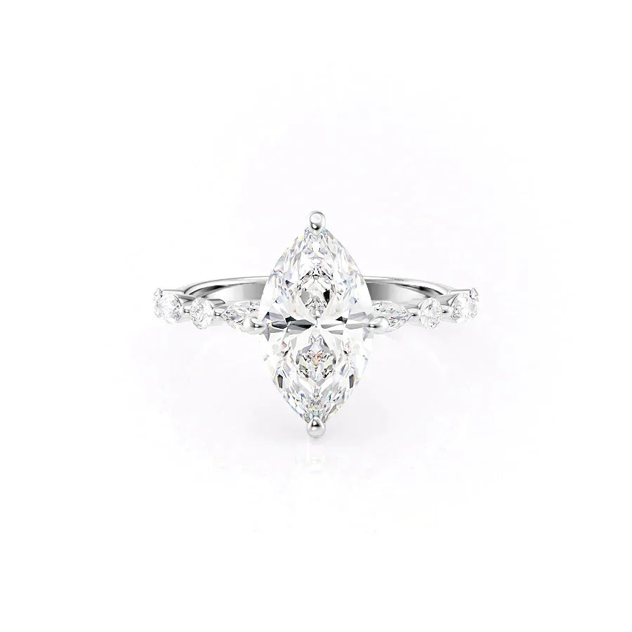 The Lindsey Set With A 2 Carat Marquise Lab Diamond
