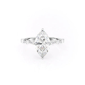 The Lindsey Set With A 4.5 Carat Marquise Moissanite