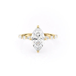The Lindsey Set With A 5 Carat Marquise Moissanite