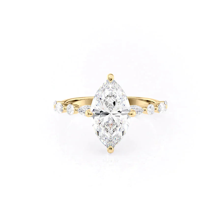 The Lindsey Set With A 2 Carat Marquise Lab Diamond
