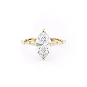 The Lindsey Set With A 1.5 Carat Marquise Lab Diamond