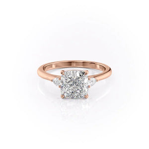 The Pears Liv Set With A Cushion Moissanite