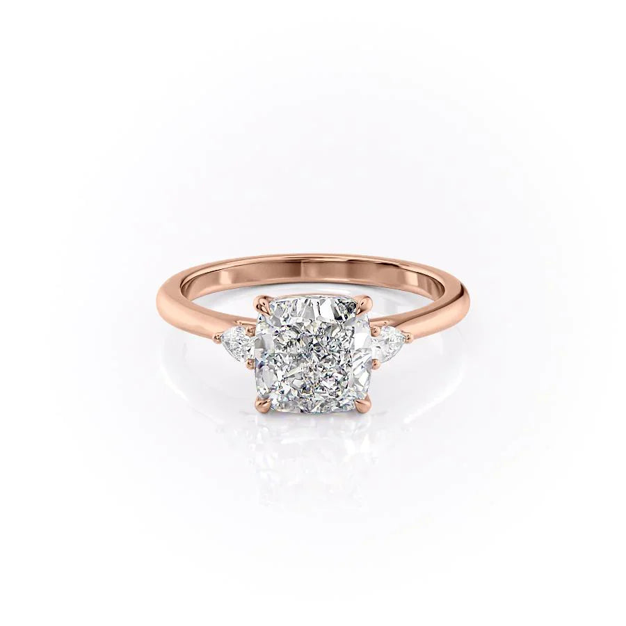 The Pears Liv Set With A 4.5 Carat Cushion Moissanite