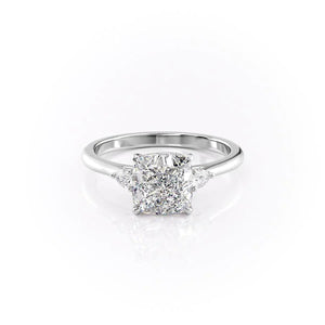 The Pears Liv Set With A Cushion Moissanite