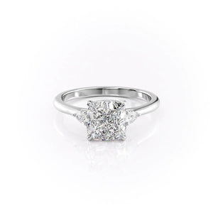 The Pears Liv Set With A 1 Carat Cushion Lab Diamond
