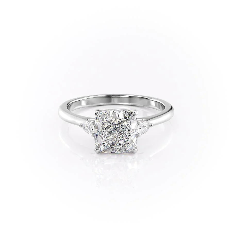The Pears Liv Set With A 2.5 Carat Cushion Lab Diamond