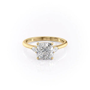 The Pears Liv Set With A Cushion Moissanite