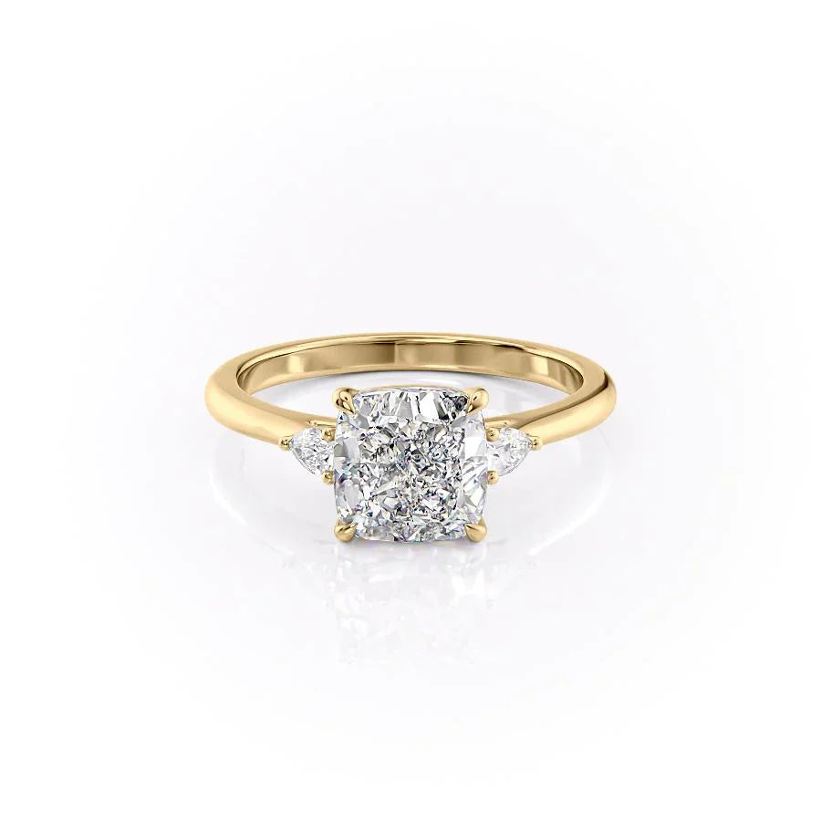 The Pears Liv Set With A 2.5 Carat Cushion Lab Diamond