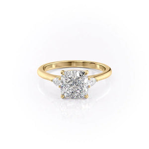 The Pears Liv Set With A 2.5 Carat Cushion Lab Diamond