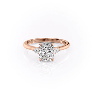 The Pears Liv Set With A 3.5 Carat Elongated Cushion Moissanite