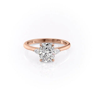 The Pears Liv Set With A Elongated Cushion Moissanite