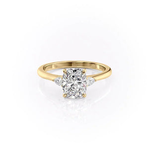 The Pears Liv Set With A Elongated Cushion Moissanite