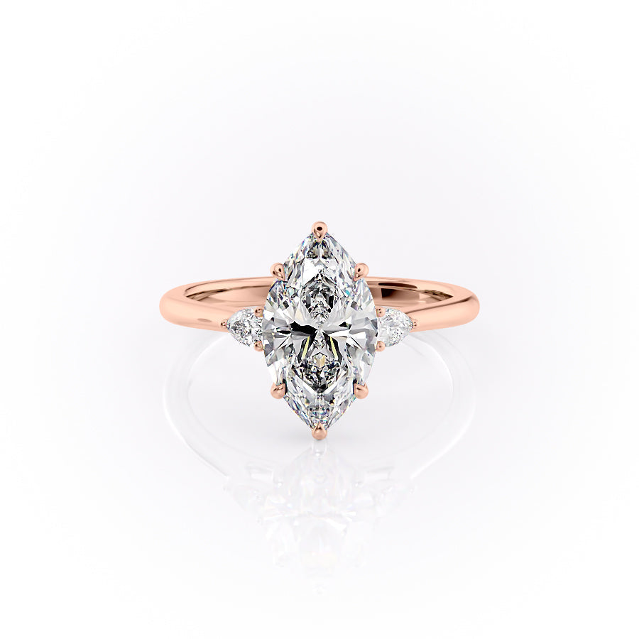 The Pears Liv Set With A 3 Carat Marquise Lab Diamond