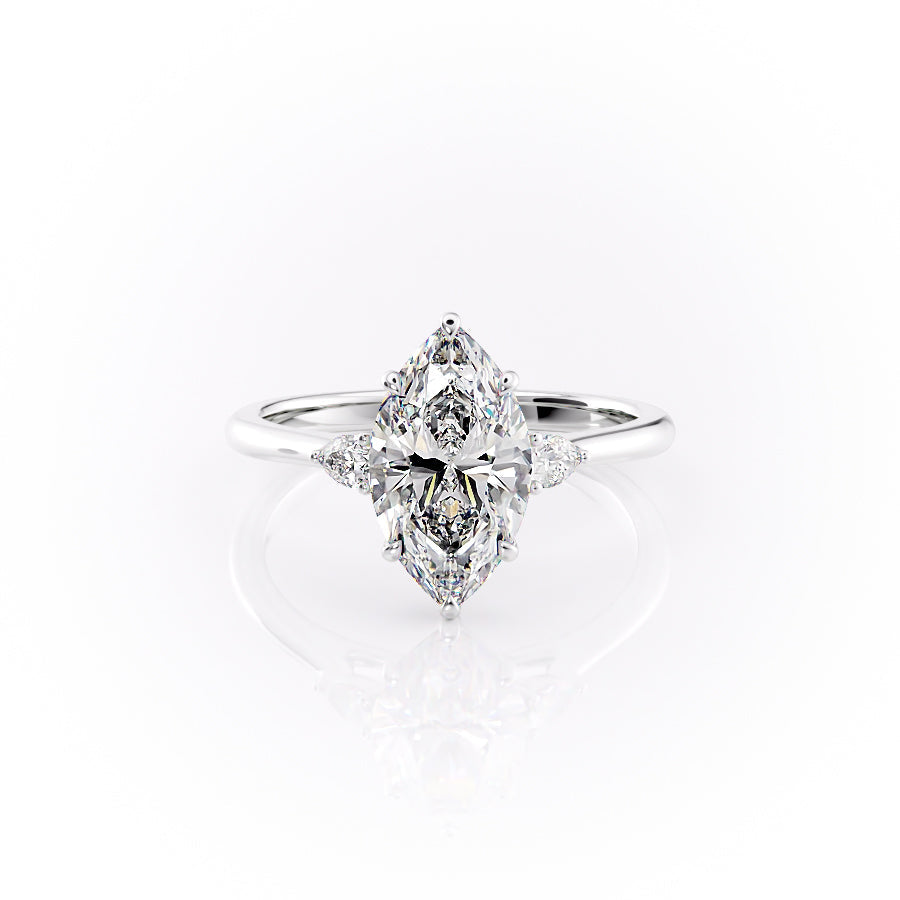 The Pears Liv Set With A 1.5 Carat Marquise Lab Diamond