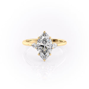The Pears Liv Set With A 3.5 Carat Marquise Moissanite
