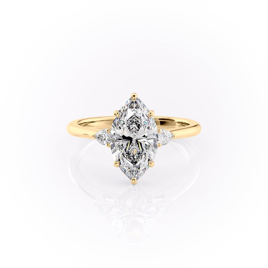 The Pears Liv Set With A 3 Carat Marquise Moissanite