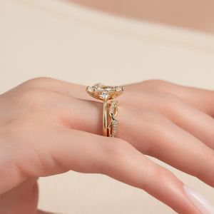 The Pears Liv Set With A Marquise Moissanite