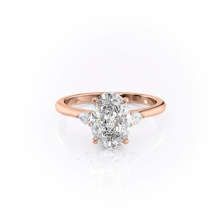 The Pears Liv Set With A 2.5 Carat Oval Lab Diamond
