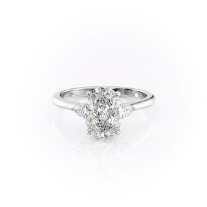 The Pears Liv Set With A 3.5 Carat Oval Moissanite