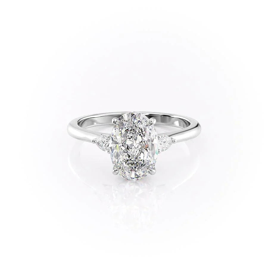 The Pears Liv Set With A 1.5 Carat Oval Moissanite