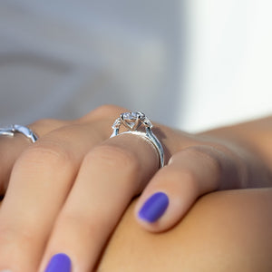 The Pears Liv Set With A 3 Carat Oval Lab Diamond