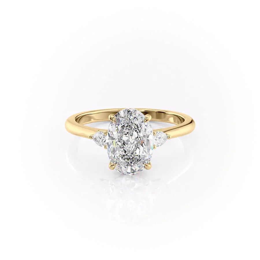 The Pears Liv Set With A 2 Carat Oval Lab Diamond