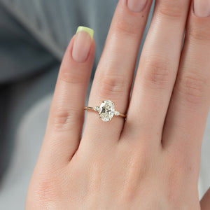 The Pears Liv Set With A 1.5 Carat Oval Lab Diamond