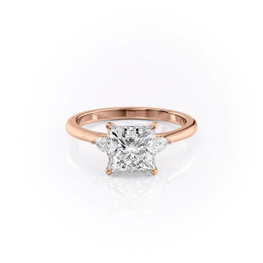 The Pears Liv Set With A 3.5 Carat Princess Moissanite