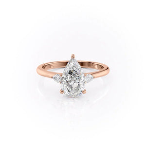 The Pears Liv Set With A 1.5 Carat Pear Lab Diamond