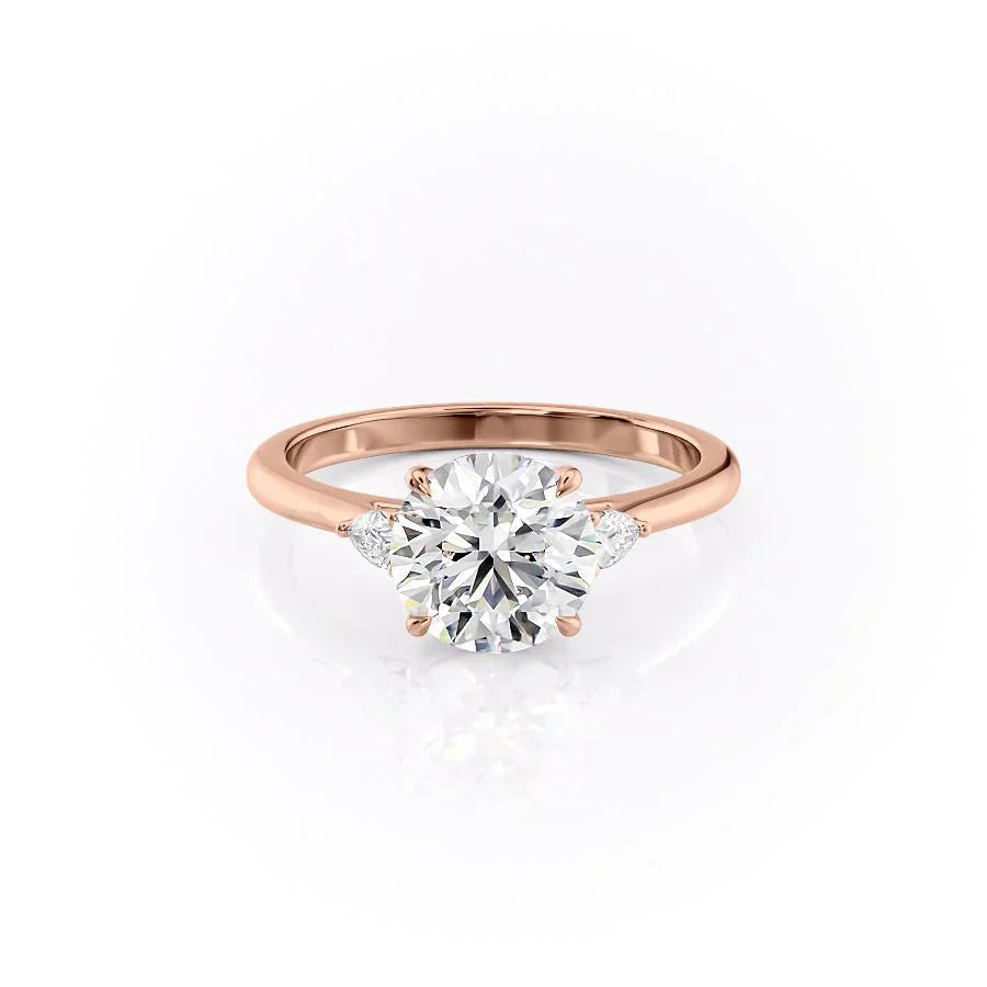 The Pears Liv Set With A 2.5 Carat Round Lab Diamond