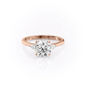 The Pears Liv Set With A 2 Carat Round Lab Diamond