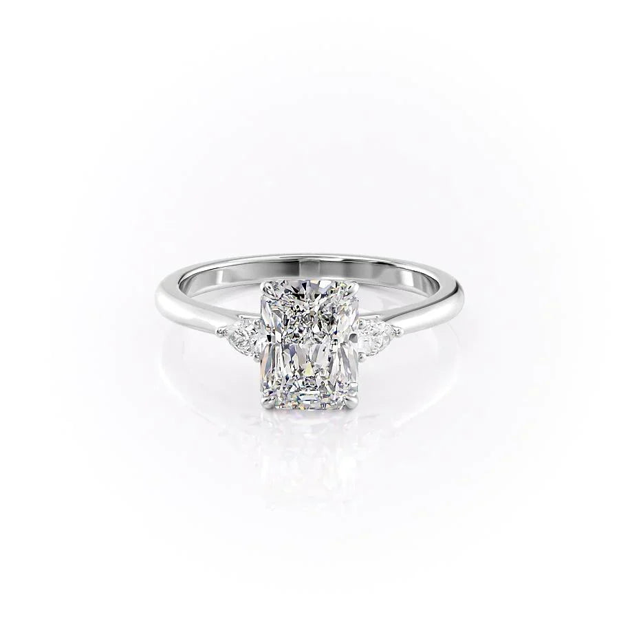 The Pears Liv Set With A Radiant Moissanite